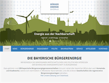 Tablet Screenshot of buergerenergie-bayern.org